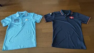 Kappa 스카이블루 피케 셔츠 이탈리아 나폴리 1916