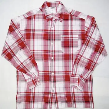 CALTOP 체크 L/S 셔츠 레드