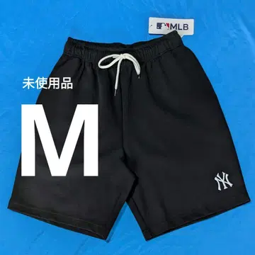 [ 미사용품 M ] 뉴욕 양키스 맨투맨 숏팬츠 블랙