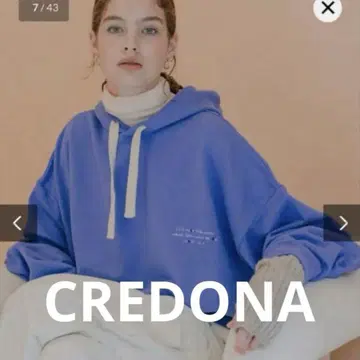[ 새상품급 ] CREDONA 크레도나 별주 자수 로고 후디 후드티