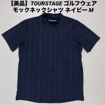 [새상품급] TOURSTAGE 골프웨어 모크넥 셔츠 네이비 M