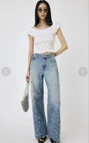MOUSSY DESTROYED MIDRISE BAGGY 사이즈 2