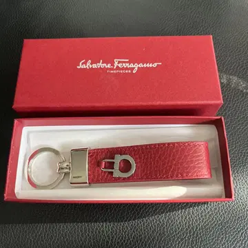 Salvatore Ferragamo 가죽 키링 레드