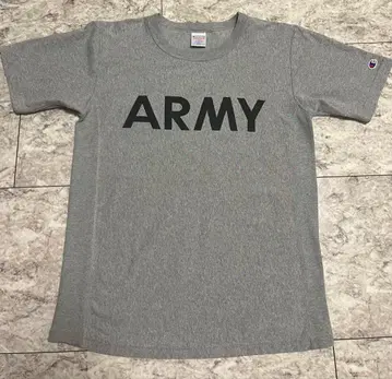 [ 인기 구제 의류 ] 챔피온 ARMY 로고 그레이 T셔츠