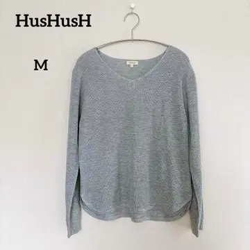 [하쉬아쉬] HusHusH V넥 긴팔 상의 그레이 M
