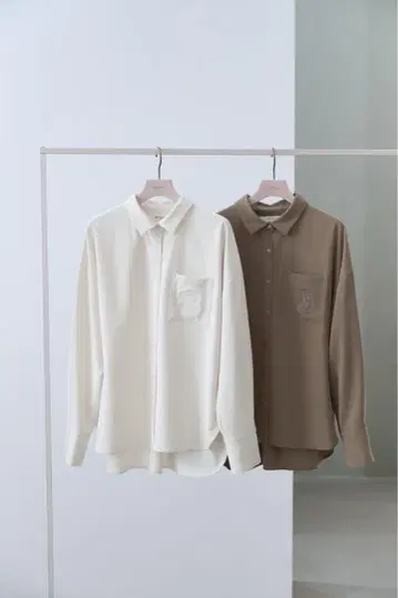Herlipto 컴포트 오버사이즈 셔츠 화이트