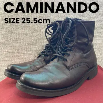 CAMINANDO 가죽 부츠 사이드 지퍼 브라운 계열 71/2 남성용