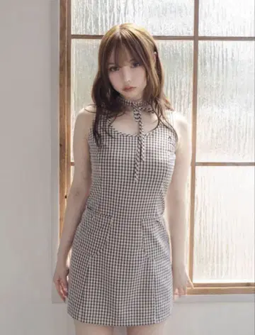 Natalie check mini dress andmary