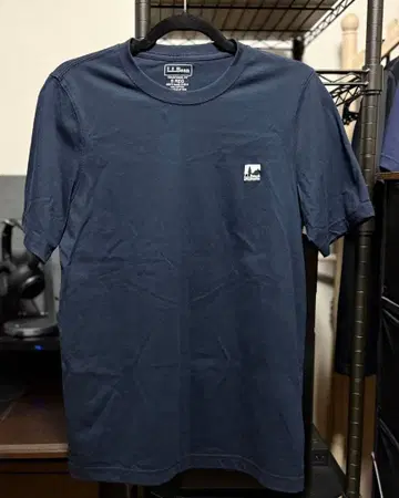 새상품급 L.L.Bean 엘엘빈 로고 자수 T셔츠 네이비 S사이즈
