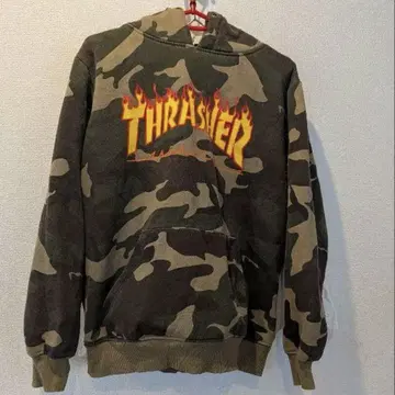 Thrasher 카모 패턴 후드티 L 사이즈