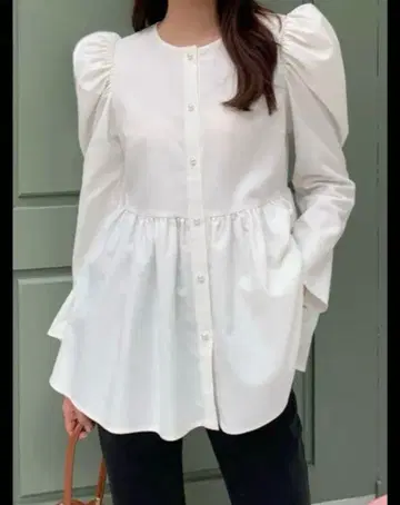 벌스데이 바쉬 페플럼 펄 블라우스