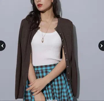 새상품 미사용 택 포함 Arpege story 시어 라메 리브 가디건