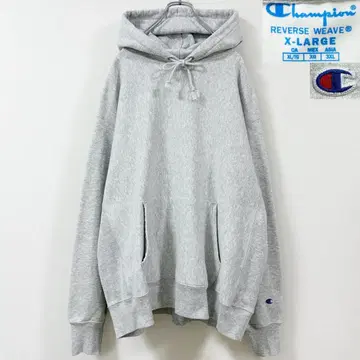 5XL 상당 70s 복각 US 규격 챔피온 리버스 위브 후드티 무지