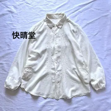 카이세이도 코튼 핀턱 셔츠 블라우스