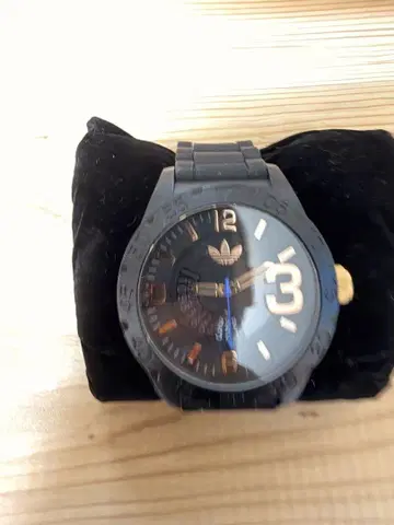 adidas 블랙 러버 스트랩 시계 ADH13082