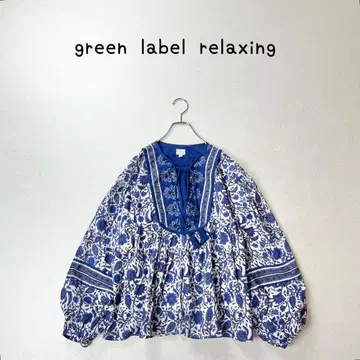 green label relaxing 인도 프린트 디자인 블라우스