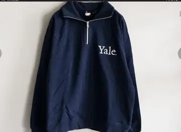 Yale 하프 지퍼 맨투맨 네이비