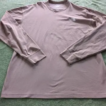 THE NORTH FACE XL 라이트 브라운 긴팔 티셔츠