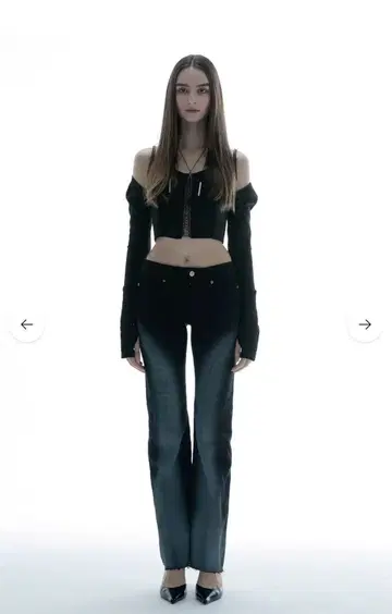 theredthread S 부츠컷 팬츠 그라데이션 블랙