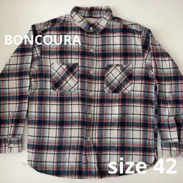 BONCOURA 본쿠라 헤비 체크 워크 셔츠 40