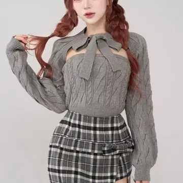 다리치 darich 케이블 앙상블 니트탑 그레이 GRY