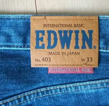 다크 블루 스트레이트 데님 팬츠 하의 일본제 EDWIN 403