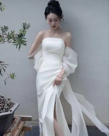오프숄더 웨딩 드레스 S 사이즈