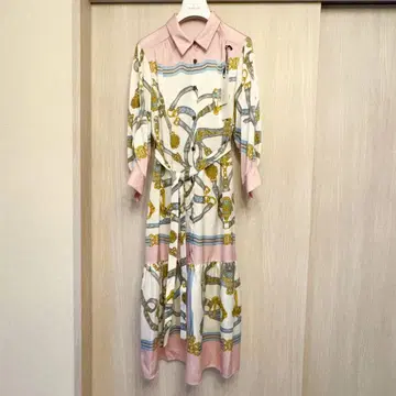 GRACE CONTINENTAL 스카프 프린트 셔츠 드레스
