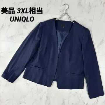 [ 새상품급 ] UNIQLO 분또 노카라 자켓 네이비 3XL 상당