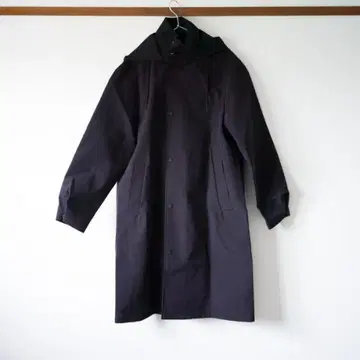 ZARA 블랙 후드 부착 롱 코트