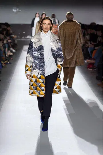 DRIES VAN NOTEN 17-18AW 올 패턴 프린트 블루종