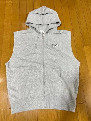 X-GIRL 그레이 후드 부착 집업 베스트