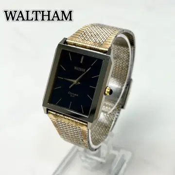 [ 작동 ] WALTHAM Dynax 스퀘어 블랙 다이얼 손목시계