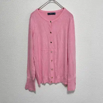 ZARA KNIT 핑크 가디건 M 사이즈 비스코스 혼방 베이직