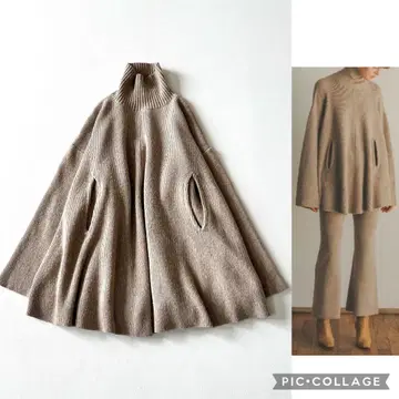 클라네 케이프 터틀 니트 풀오버 2WAY CAPE KNIT