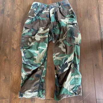 실물 M65 트라우저 카모플라쥬 카고 팬츠 M-S 미디엄 숏