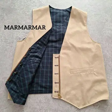 MARcourt MARMARMAR 리버서블 베스트 베이지 체크