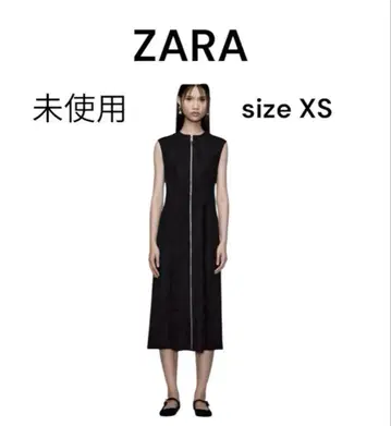 ZARA 슬리브리스 롱 원피스 XS 블랙