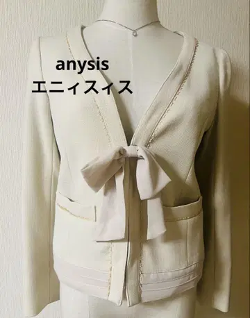 새상품급 anysis 애니시스 베이지 새상품급 노카라 자켓 미사용