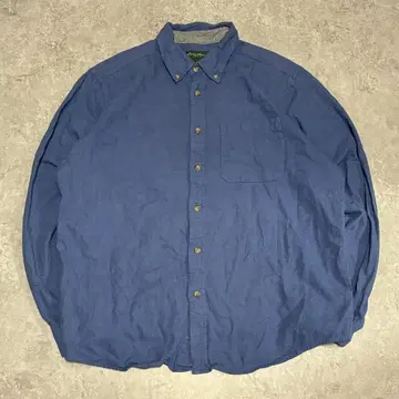 Eddie Bauer 긴팔 셔츠 얇은 소재 XL 코튼 더블 플랩 y2k