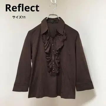 [ Reflect ] 리플렉트 프릴 블라우스 상의 T셔츠 7부 소매