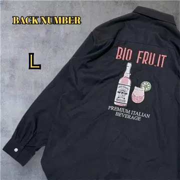 새상품급 BACKNUMBER Right-on 셔츠 스트릿 자수 L