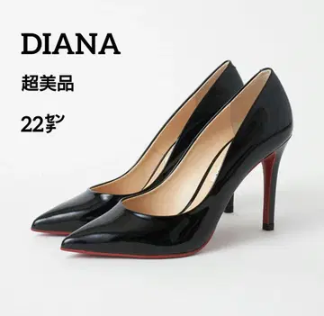 [컨디션 최상] DIANA 에나멜 펌프스 22cm 블랙 올 시즌