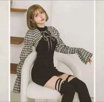 다리치 셔링 볼레로 미니 원피스 FL 택 포함 새상품