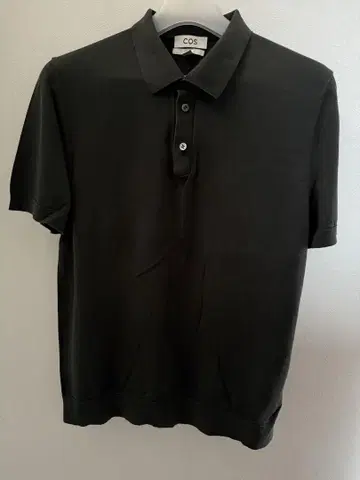 COS 블랙 피케 셔츠 EUR L