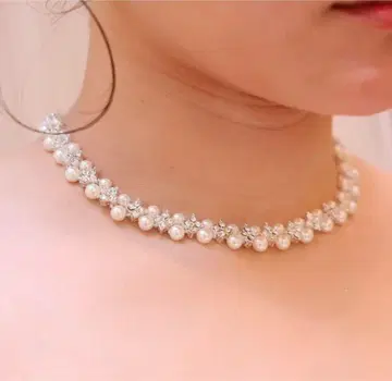 ANNAN WEDDING 펄 목걸이 귀걸이 세트