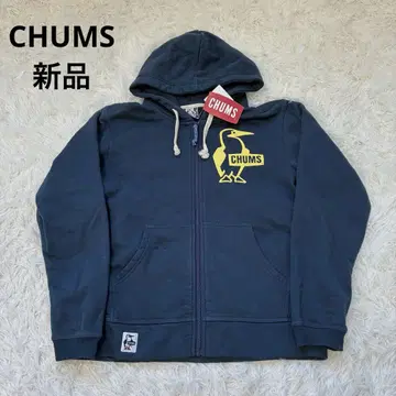 새상품 CHUMS 참스 맨투맨 지퍼 후드티 네이비 S