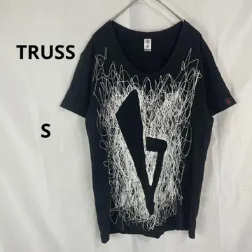 TRUSS 트러스 그래픽 티셔츠 블랙 [ S ] 아트풍 스트릿