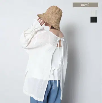 meri 미일리 2way 면린넨 시어 캔디 슬리브 상의