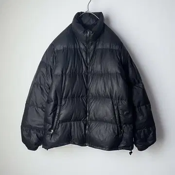 컨버스 다운 자켓 스탠드 카라 경량 두께감 블랙 L 구제 의류